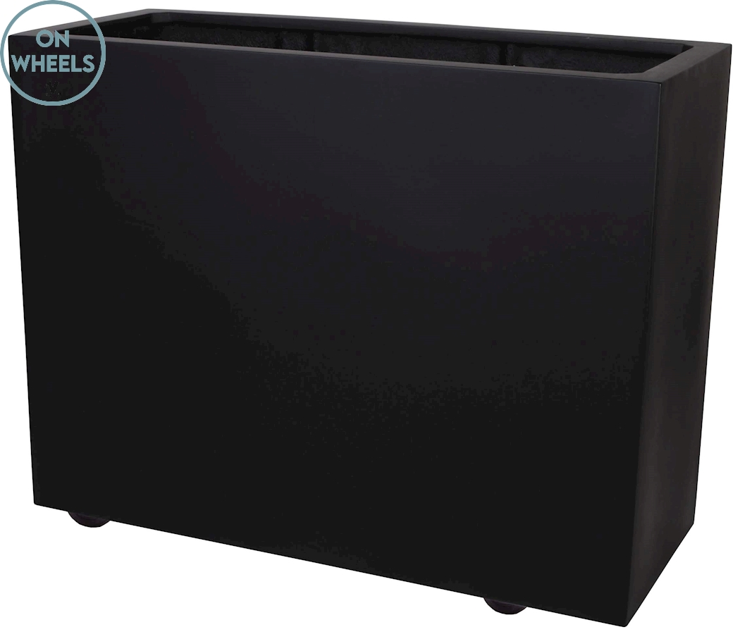 Plantenbak Indiana XL on wheels black L100 x B40 x H80cm