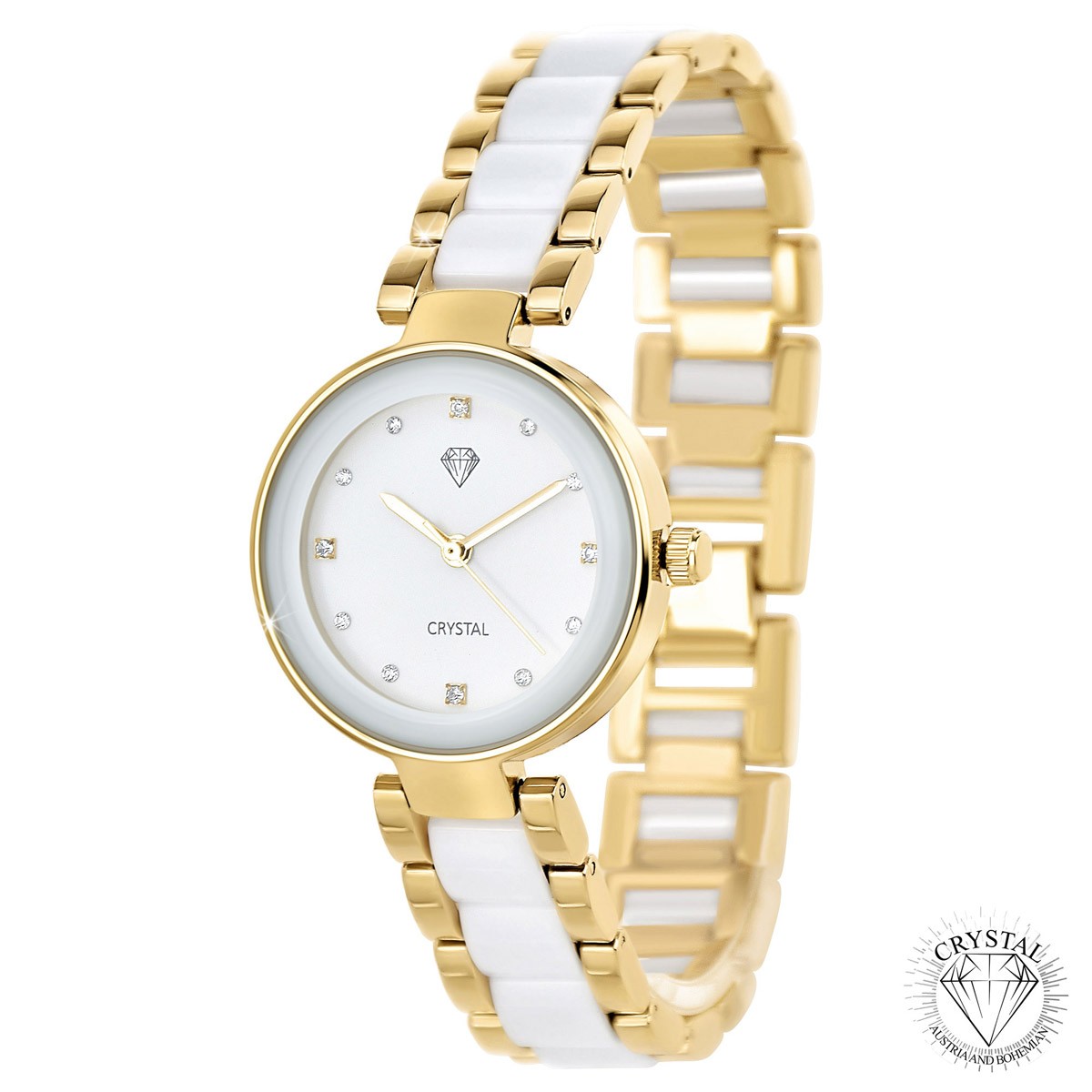 Montre - Laiton doré & cristaux
