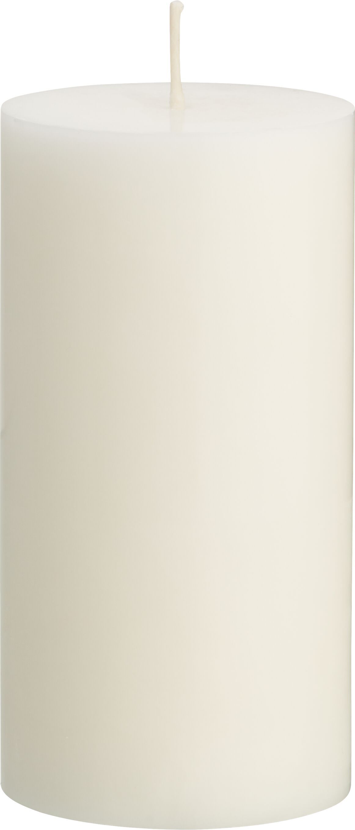 ORGANIC Zylinderkerze - Weiss / H: 12.0 cm