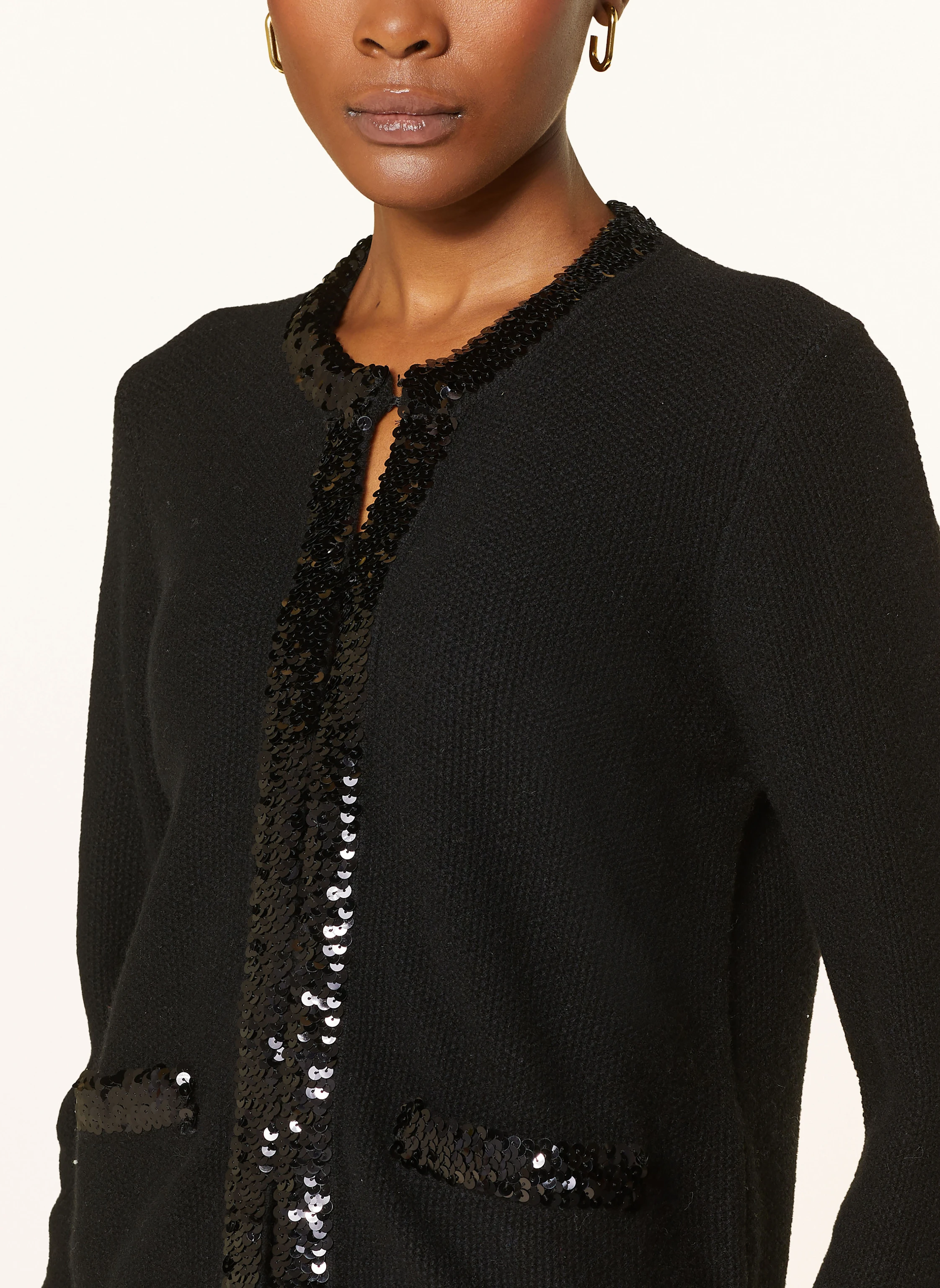 Princess GOES HOLLYWOOD Strickjacke mit Pailletten und Cashmere