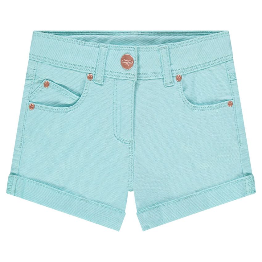 Short uni en maille fantaisie - Bleu