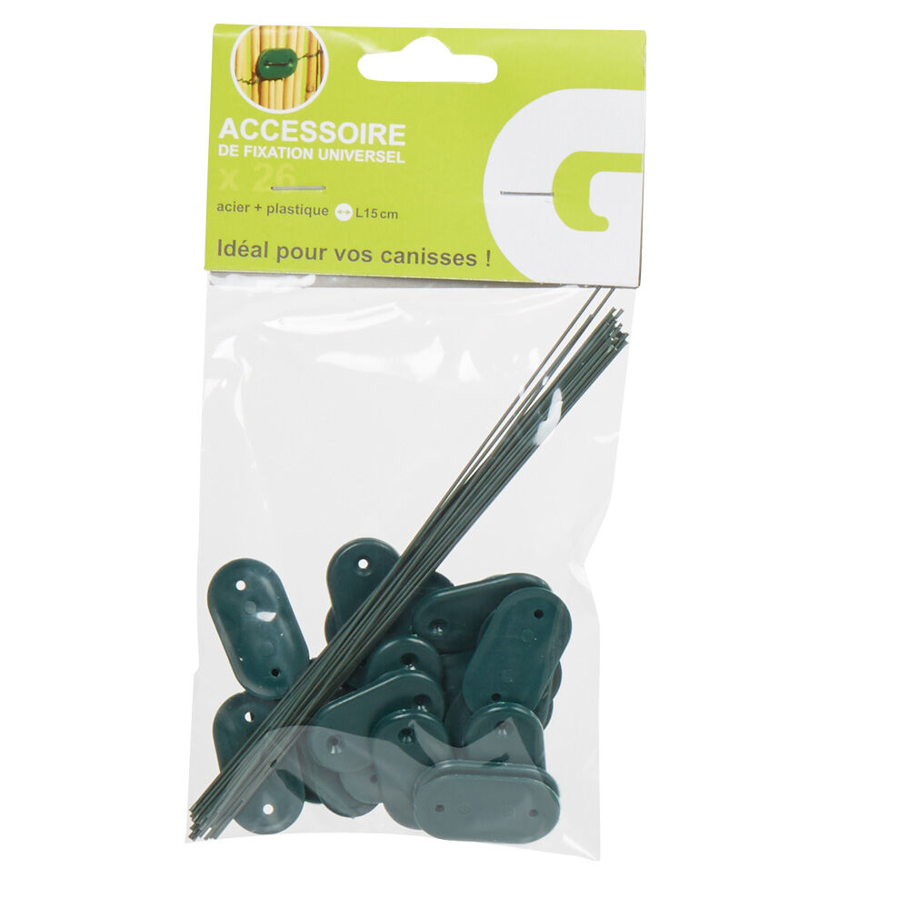 Fixations pour canisse vert
