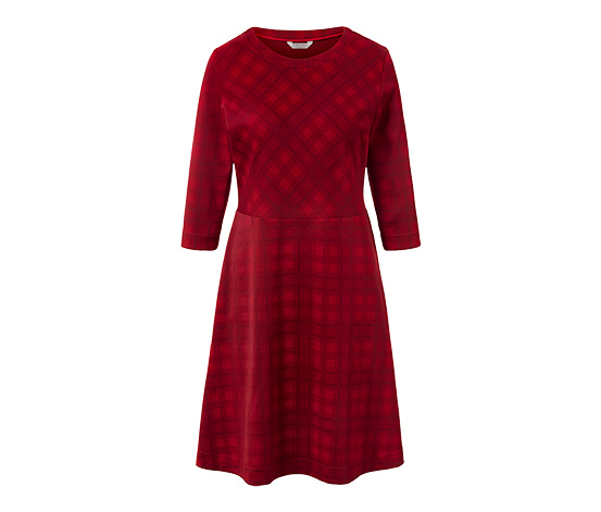 Kariertes Jacquard-Kleid