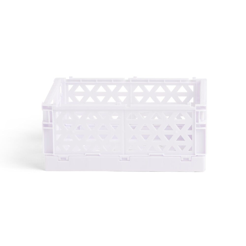 Caisse pliable polypropylène 17x12x7.5cm violet pastel