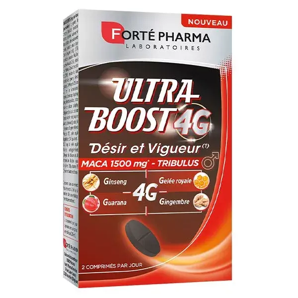 Forté Pharma Ultra Boost 4G Desejo e Vigor Maca Tribulus Ginseng 30 comprimidos