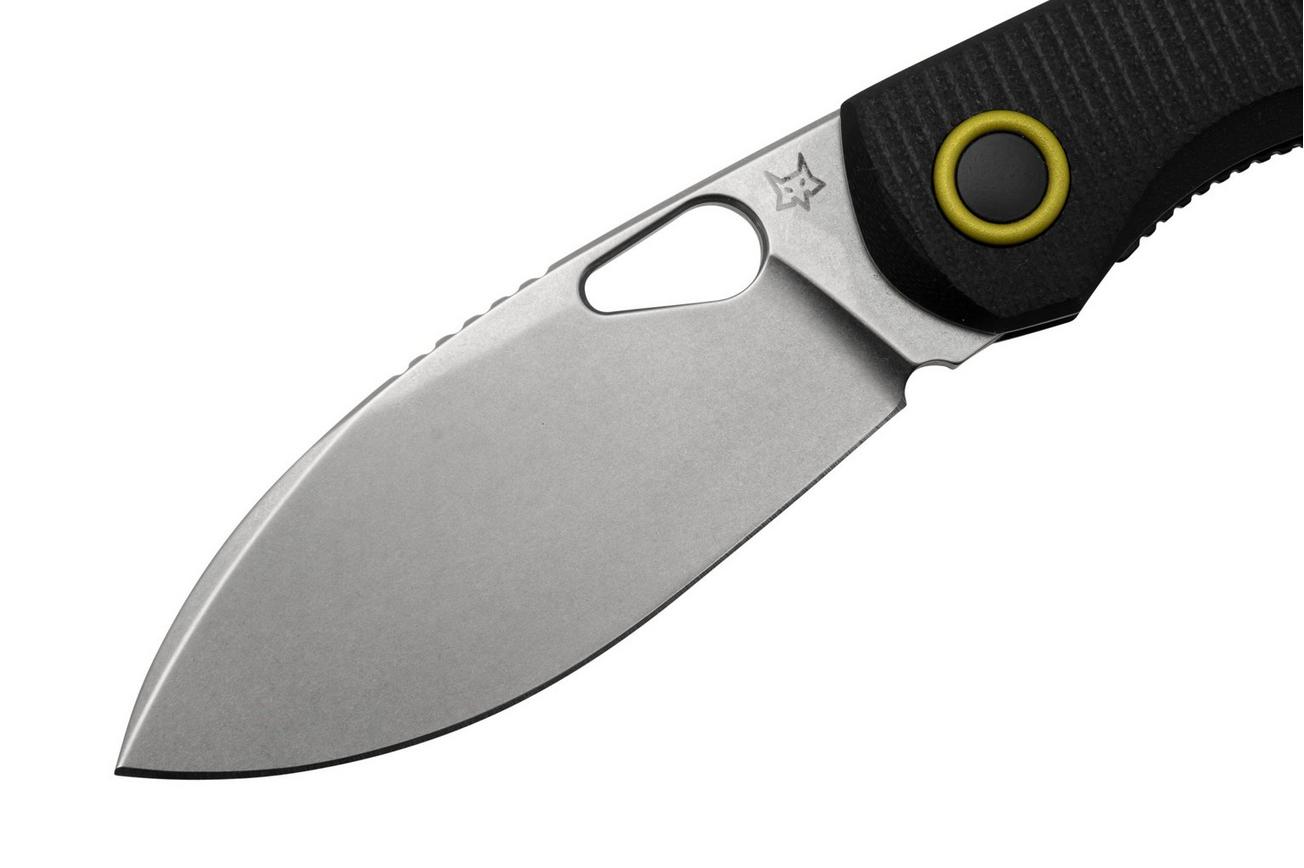 Fox Chilin FX-530-G10B Stonewashed N690, Black G10 zakmes, Jesper Voxnaes design