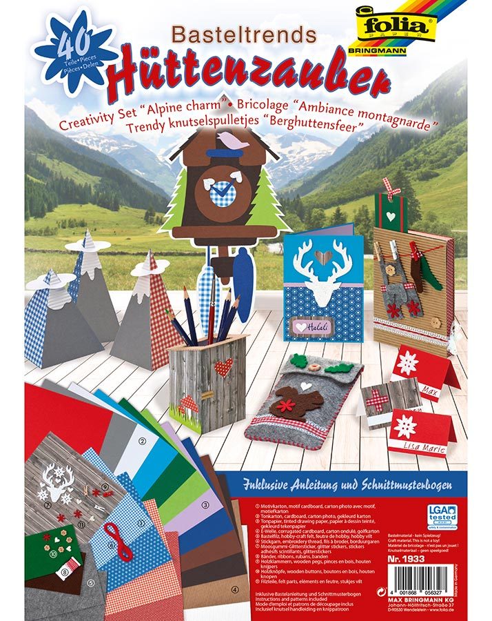 Bastelset HÜTTENZAUBER 40-teilig