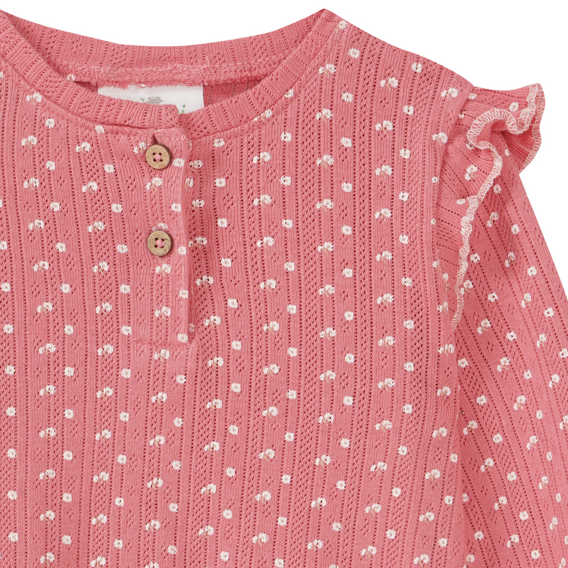 Topomini Pure Collection Baby Langarmshirt aus Bio-Baumwolle rosa