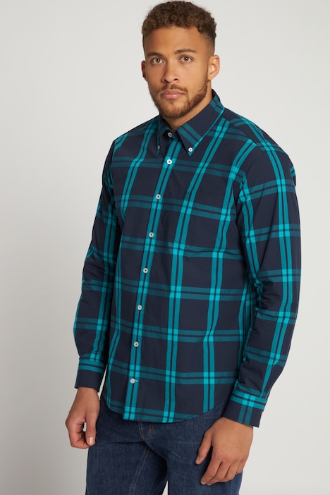 Karohemd, Langarm, Buttondown-Kragen, Modern Fit