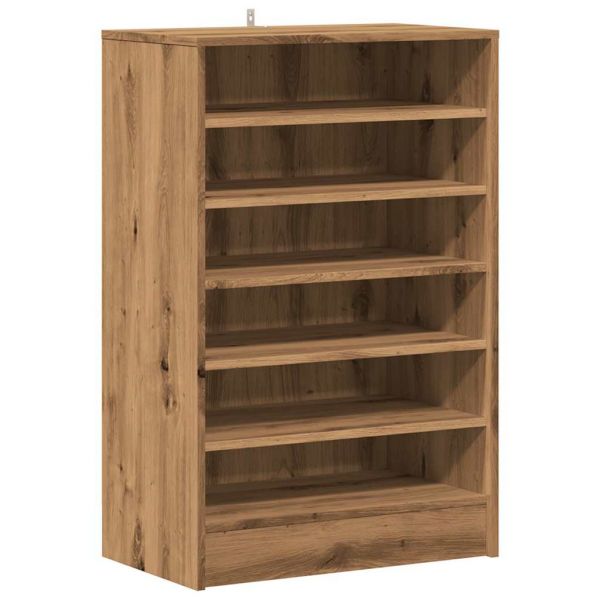 vidaXL Sapateira 60x35x92 cm Derivados de Madeira Carvalho Artisiano - 3227893172