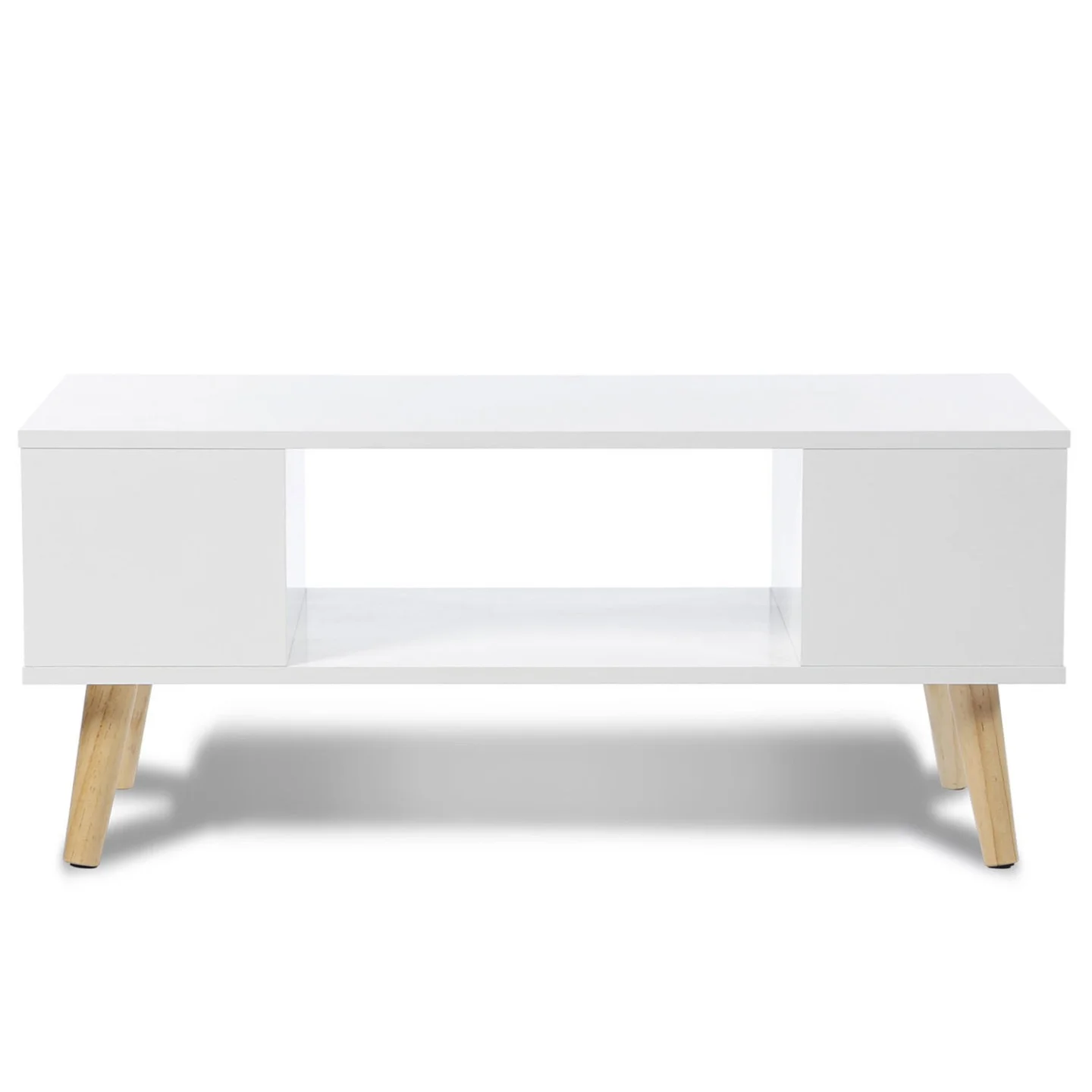 Table basse rectangulaire EFFIE scandinave bois blanc