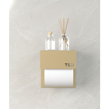 T&B toiletrulleholder - farve børstet guld
