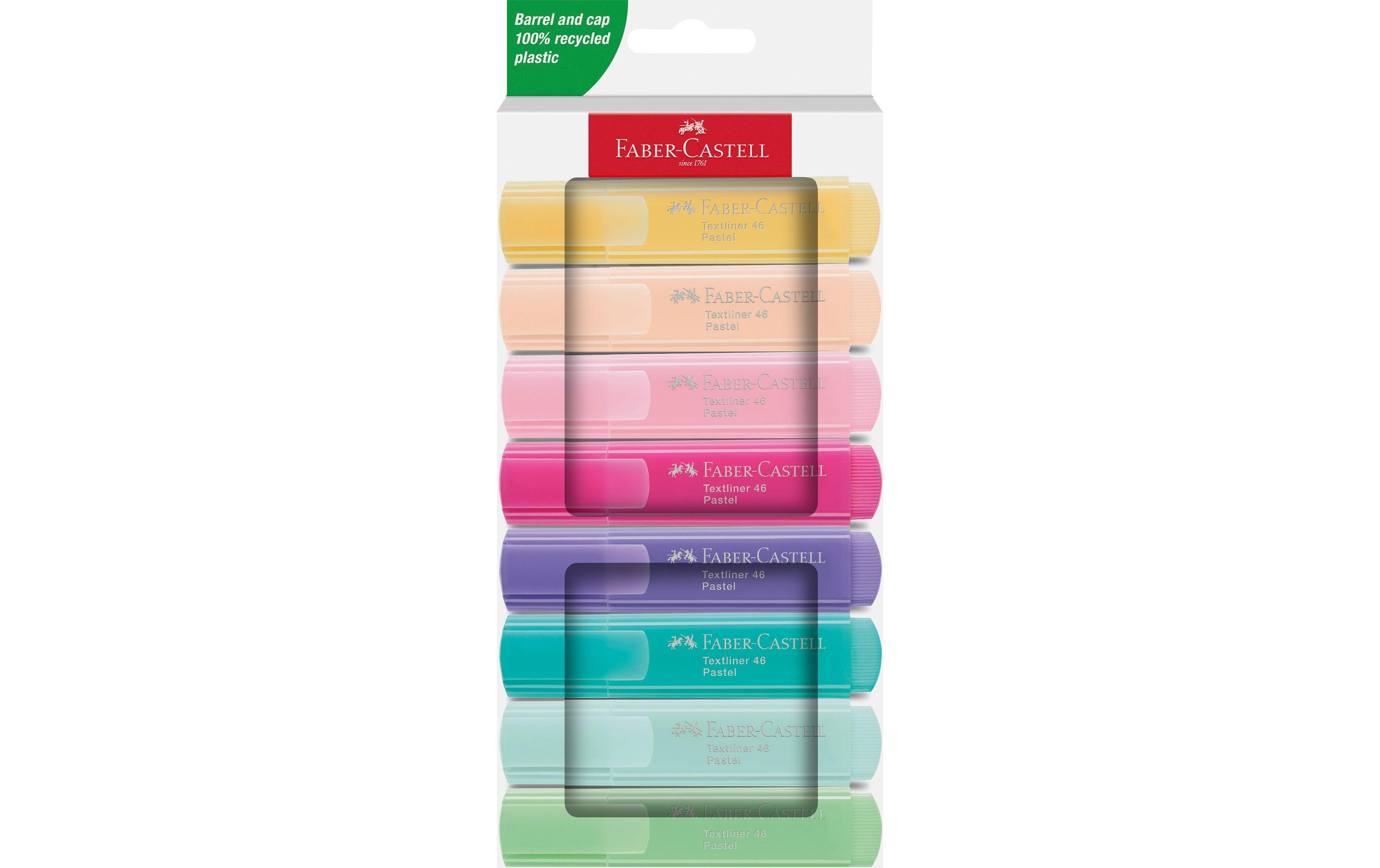 Textmarker Pastell 8er Pack KartonTextliner im Etui