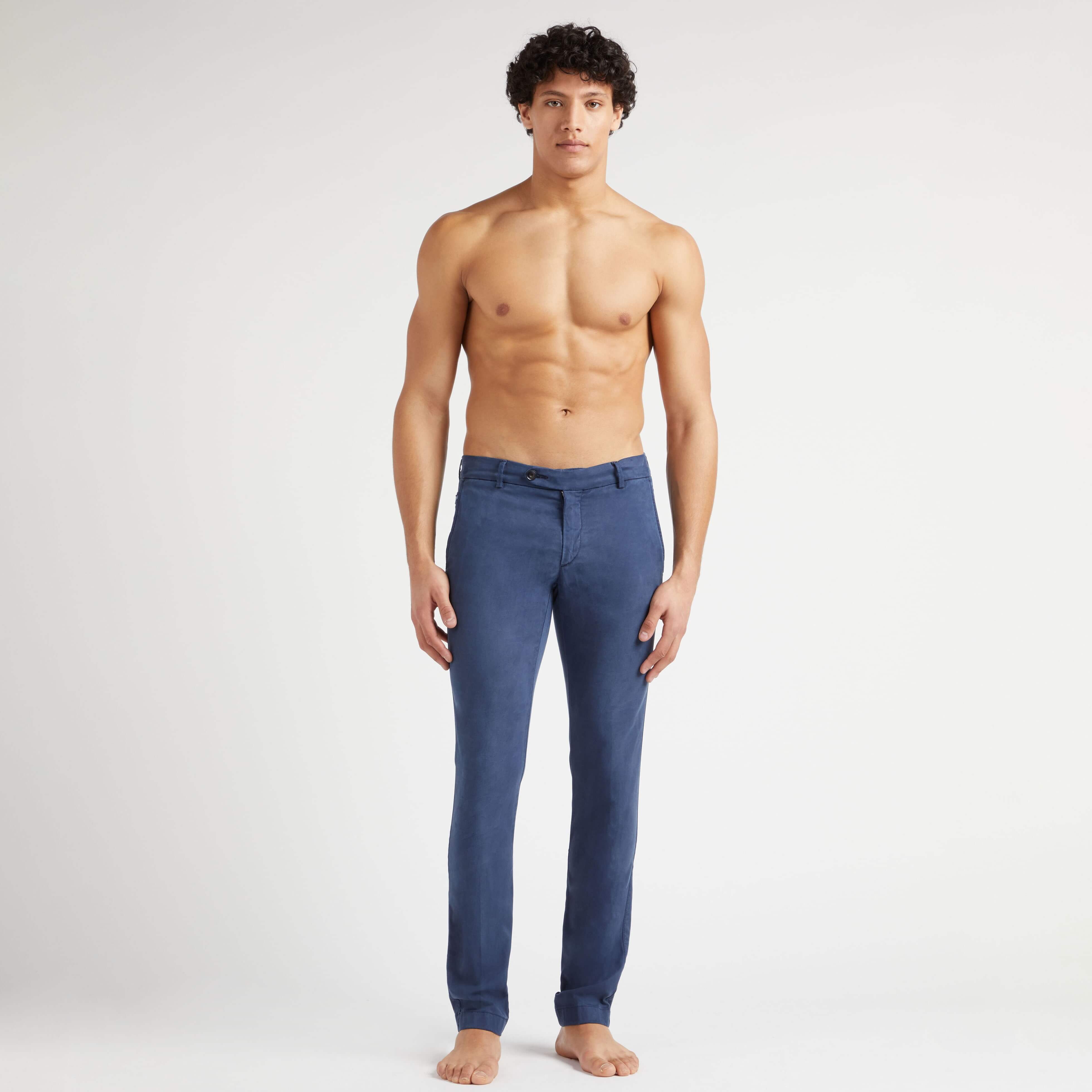 Pantalon Chino en Cotton Tencel Homme Uni | Vêtements Vilebrequin