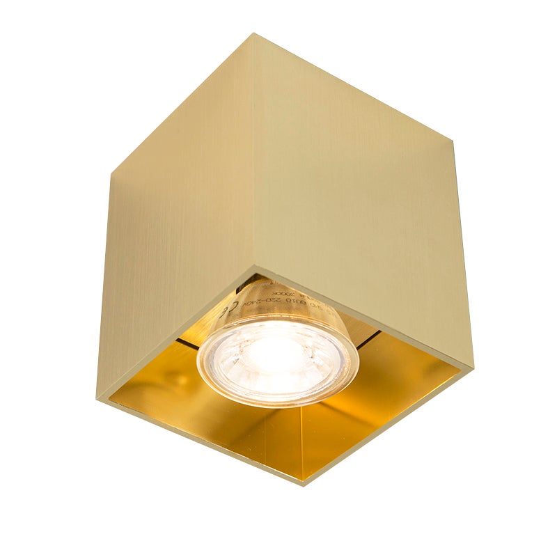 Moderne opbouwspot, goud - Qubo 1