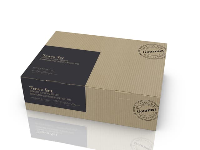 Pillivuyt Gourmet Grydesæt med glaslåg Black