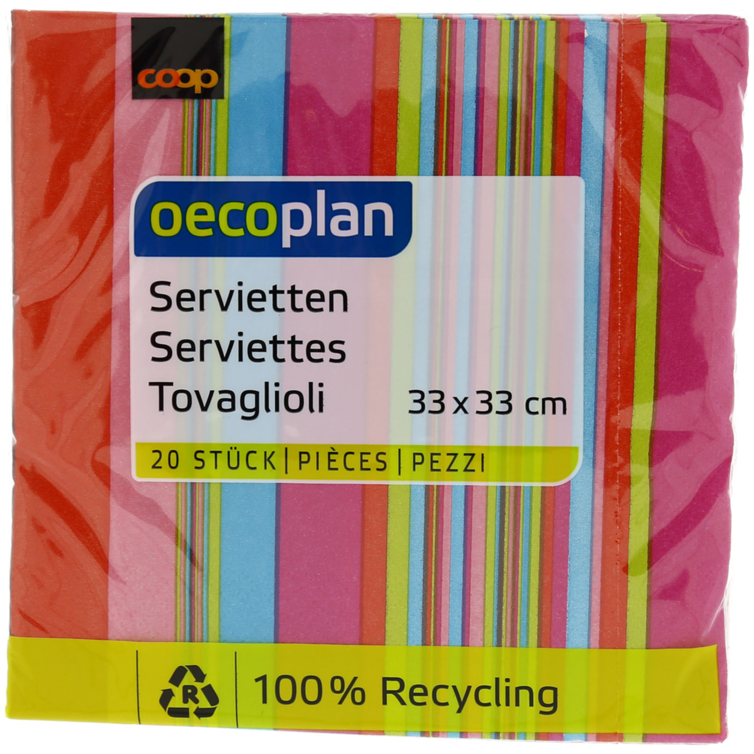 Oecoplan-Servietten Miamirosa 33cm 20 Stück