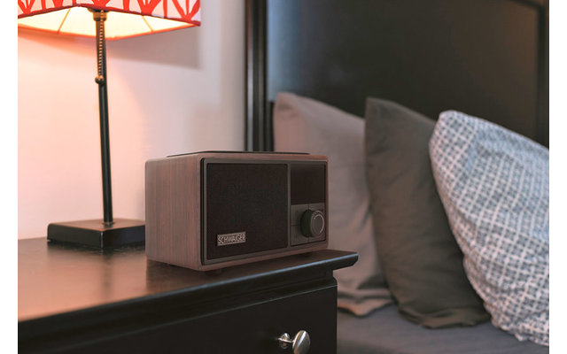 Schwaiger UKW Radiowecker inkl. Bluetooth und QI Ladestation