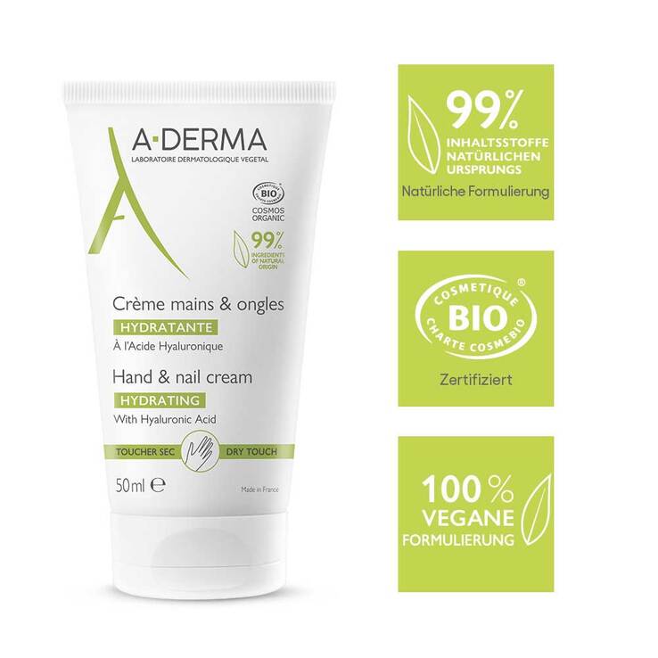 A-Derma Hand- und Nagelcreme, 50 ml