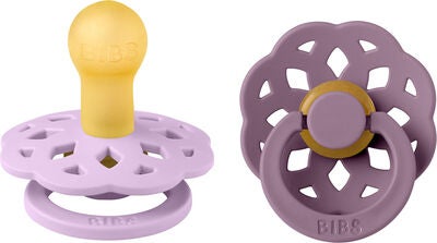 BIBS Boheme Smokk 2-Pack Lateks Str 1 Rund, Violet Sky/Mauve