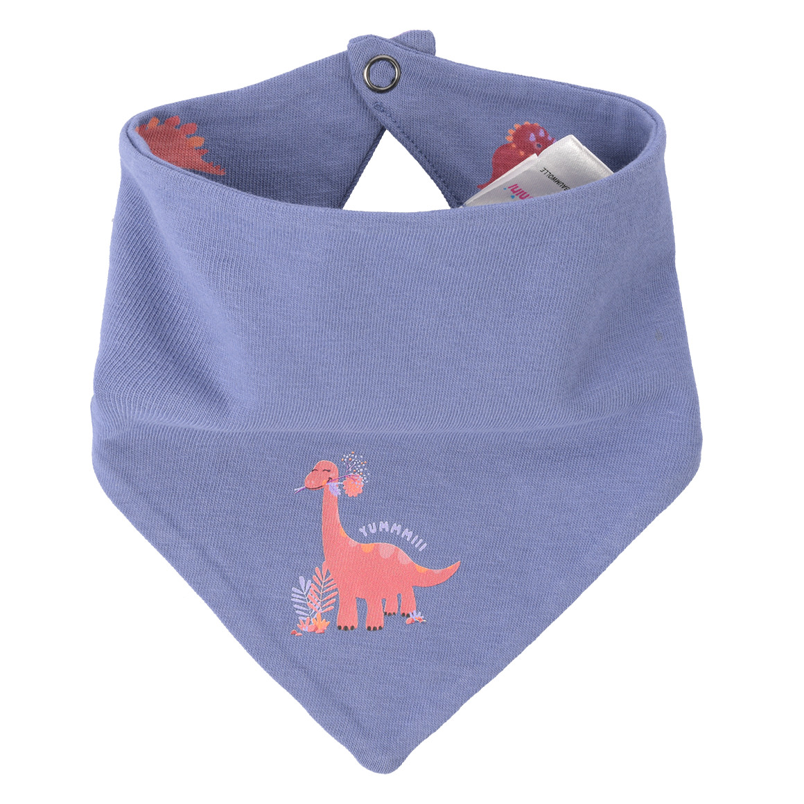 Topomini Baby Bandana mit Dino-Motiven lila