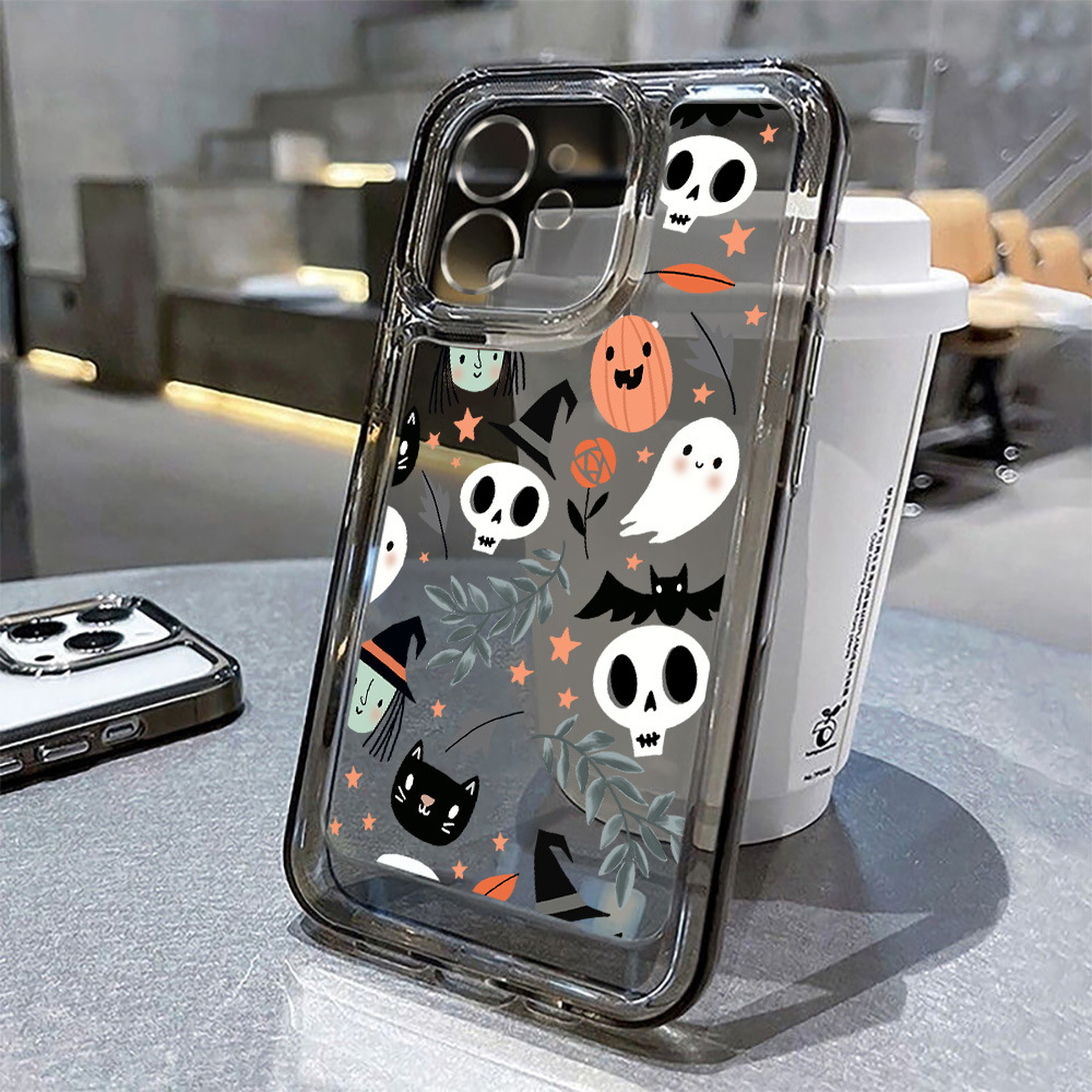 iPhone 15 Gummi Case Schutzhülle mit Kameraschutz - Happy Halloween