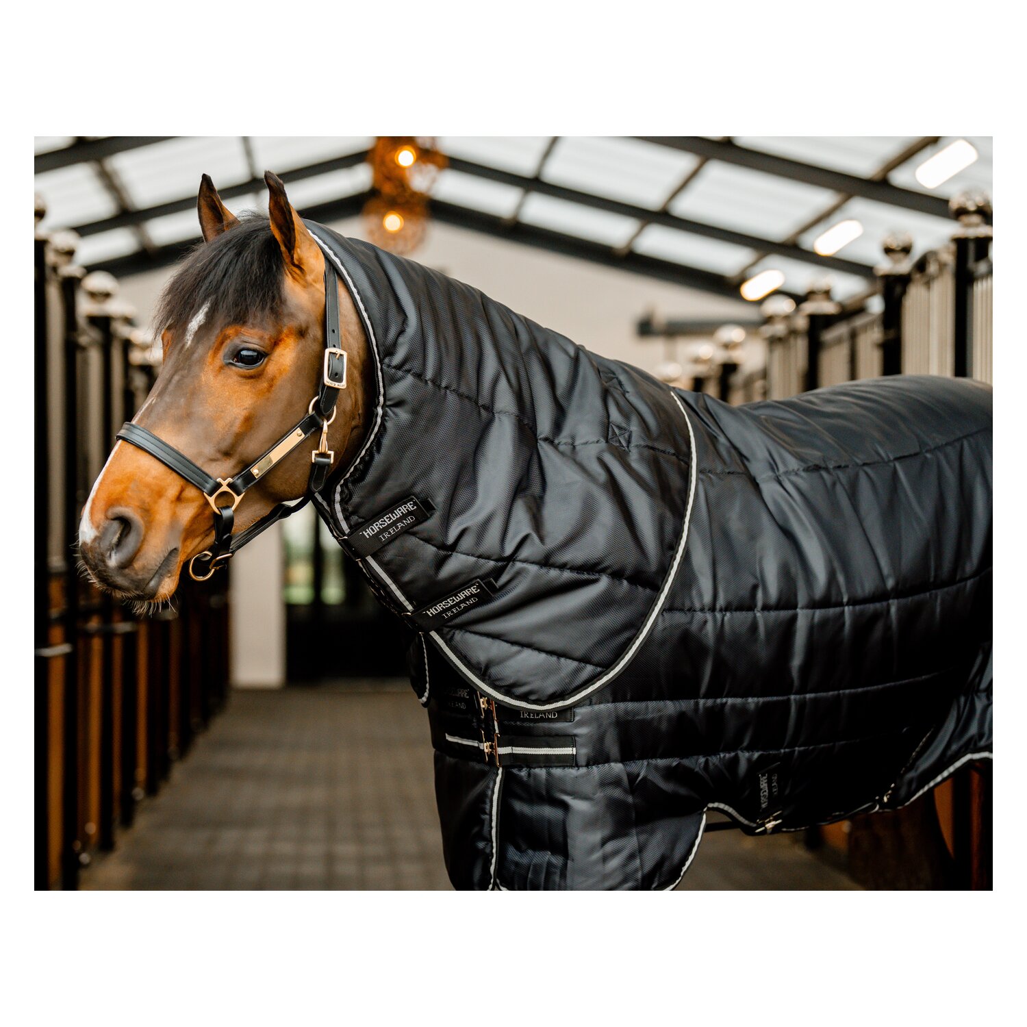 Horseware Halsteil Easy-Layer Stable 100g  - black / black&silver
