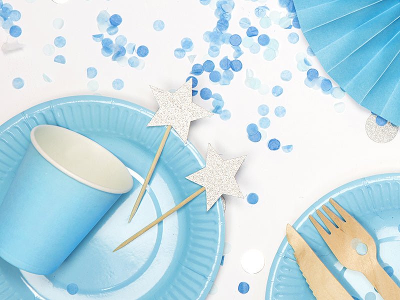 Cupcake Toppers Ster Zilver 6st