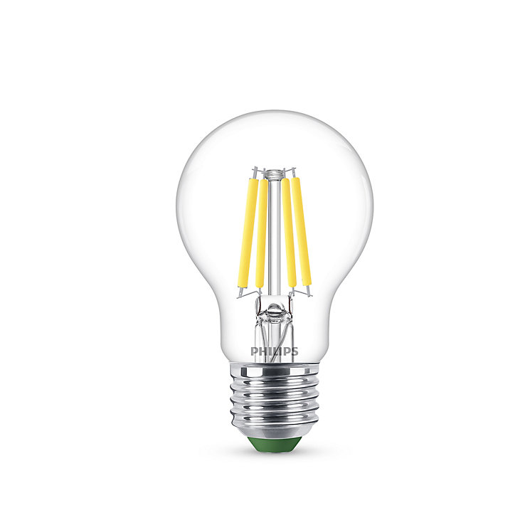 Ampoule LED A60 E27 485lm=40W blanc froid Philips ⌀6 cm transparent