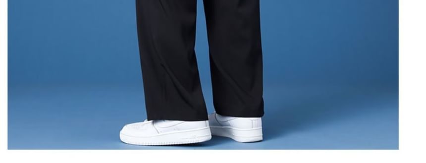 farrahces - Mid Rise Plain Cropped Wide Leg Pants