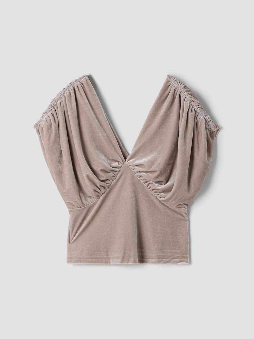 Sabrina topp Beige