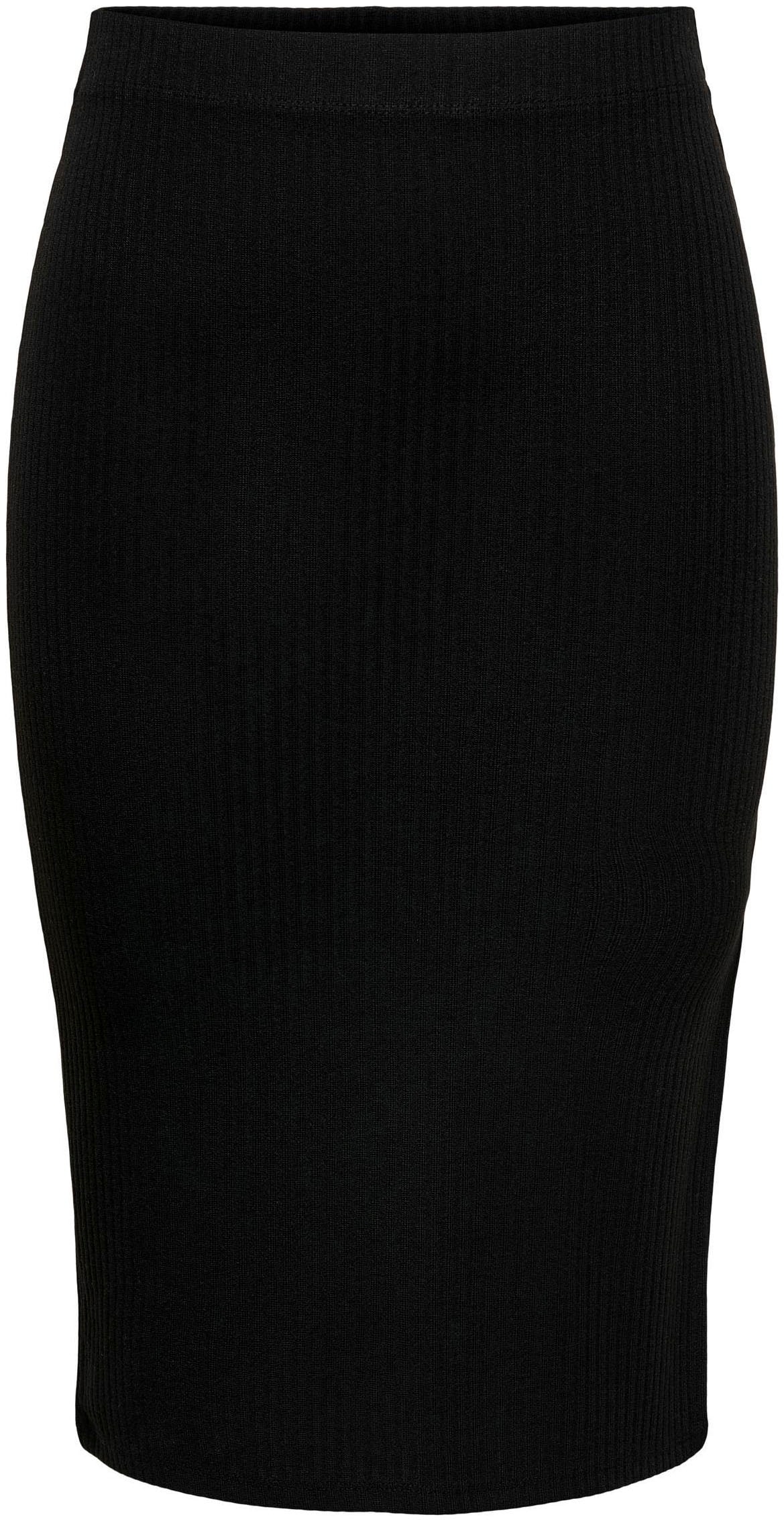 ONLY Jerseyrock »ONLEMMA – Bleistiftrock mit Stretch und Seitenschlitz«, regular fit, casual, Jersey, Materialmix
