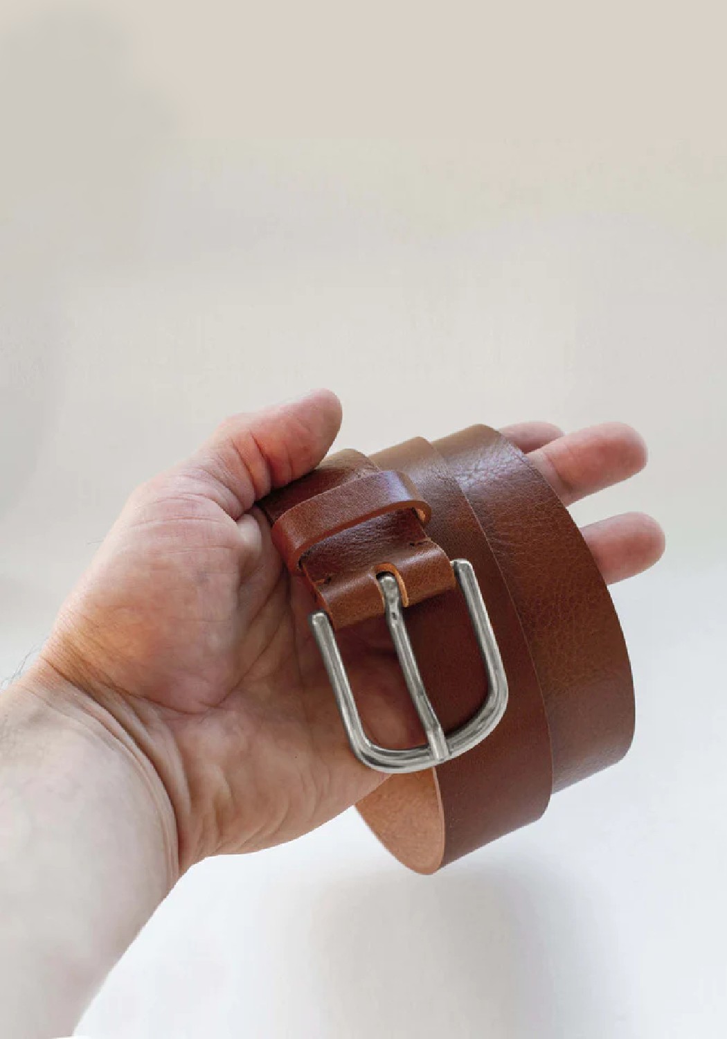BADI Culture Gürtel Koei Belt Wide Light Brown/Silver