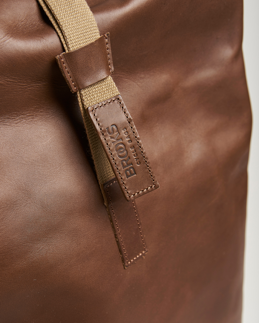 Brooks England Pickwick Large Leather Backpack Dark Tan
