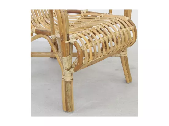 Fauteuil en poelet naturel