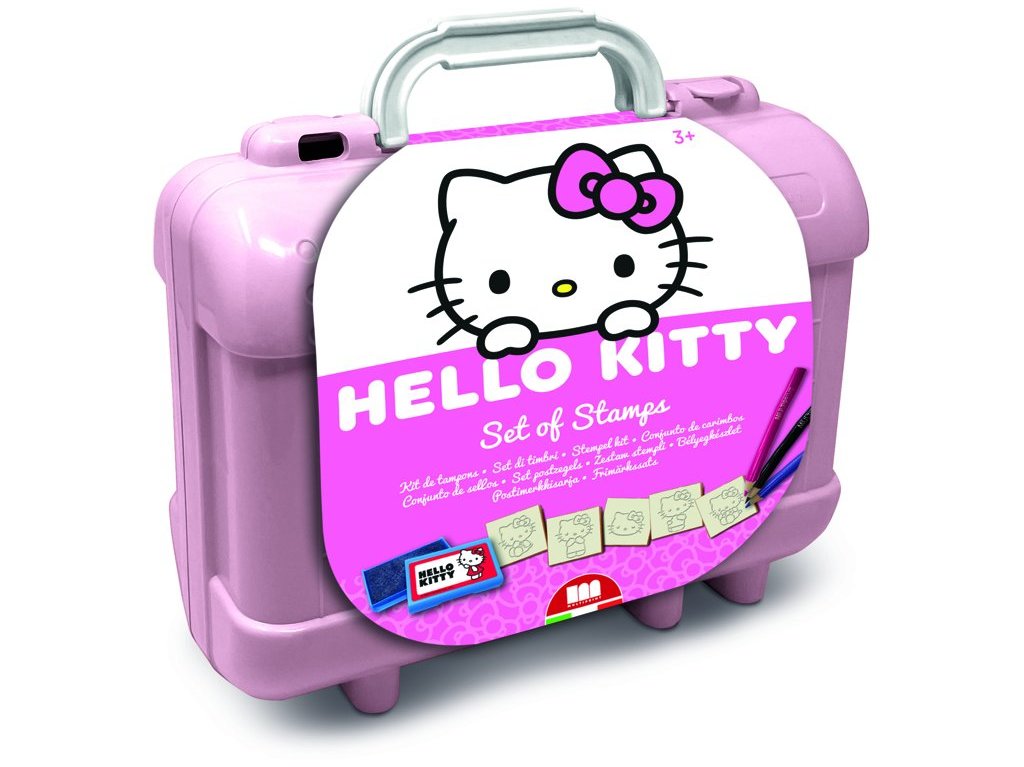 MALA ATIVIDADES HELLO KITTY COM CARIMBOS E LÃPIS