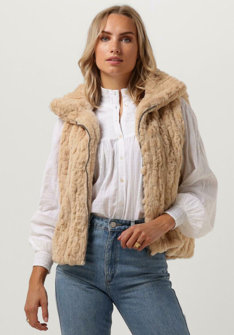 RUBY TUESDAY bruine ruby tuesday bodywarmer clea soft fur bodywarmer large collar