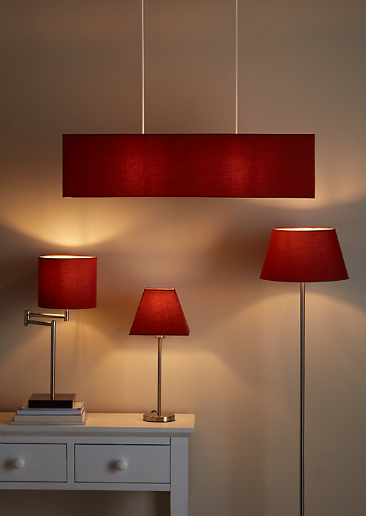 Abat-jour Qarnay Ø20cm GoodHome Rouge