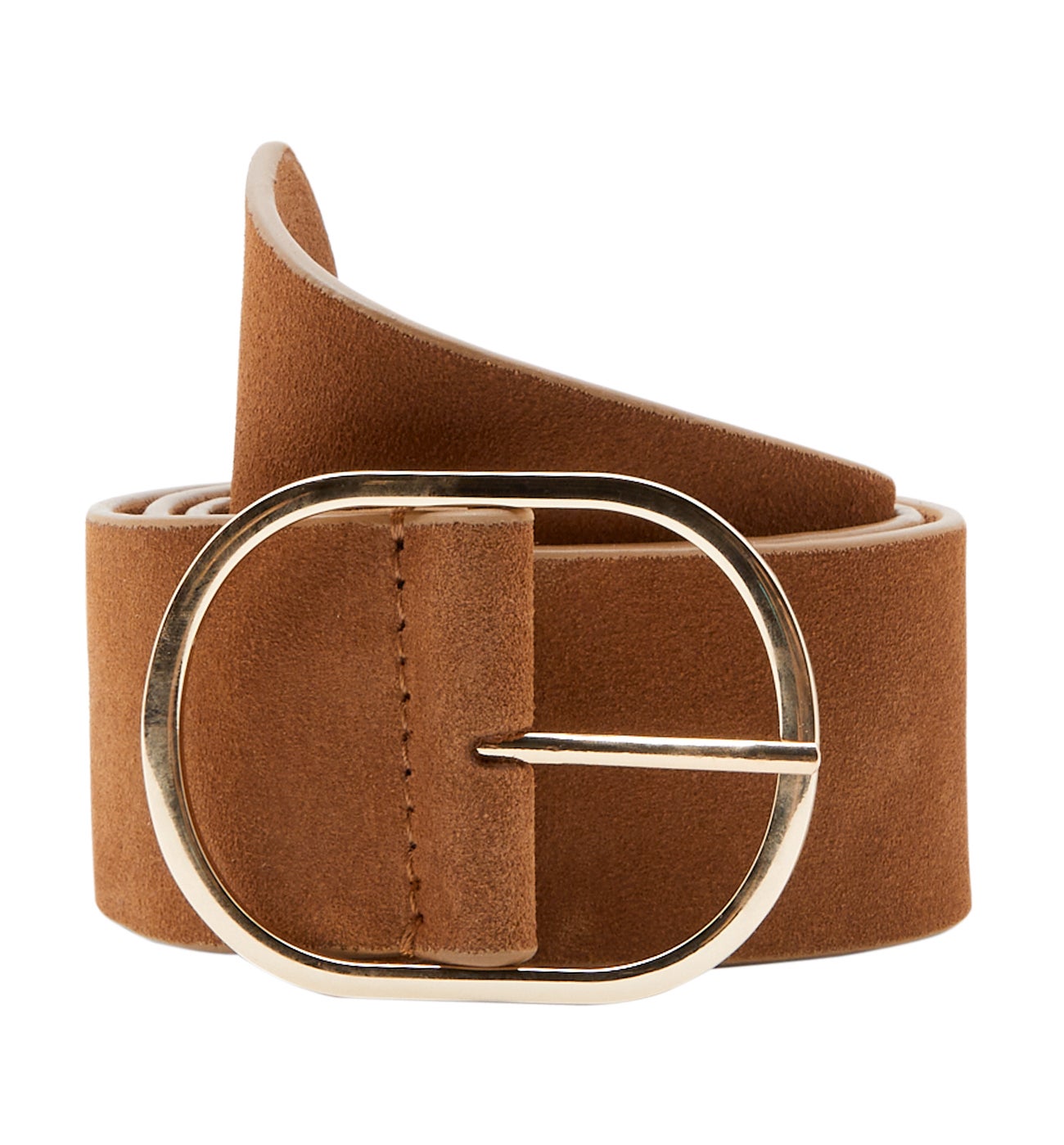 Ceinture en cuir suédé Femme - Camel