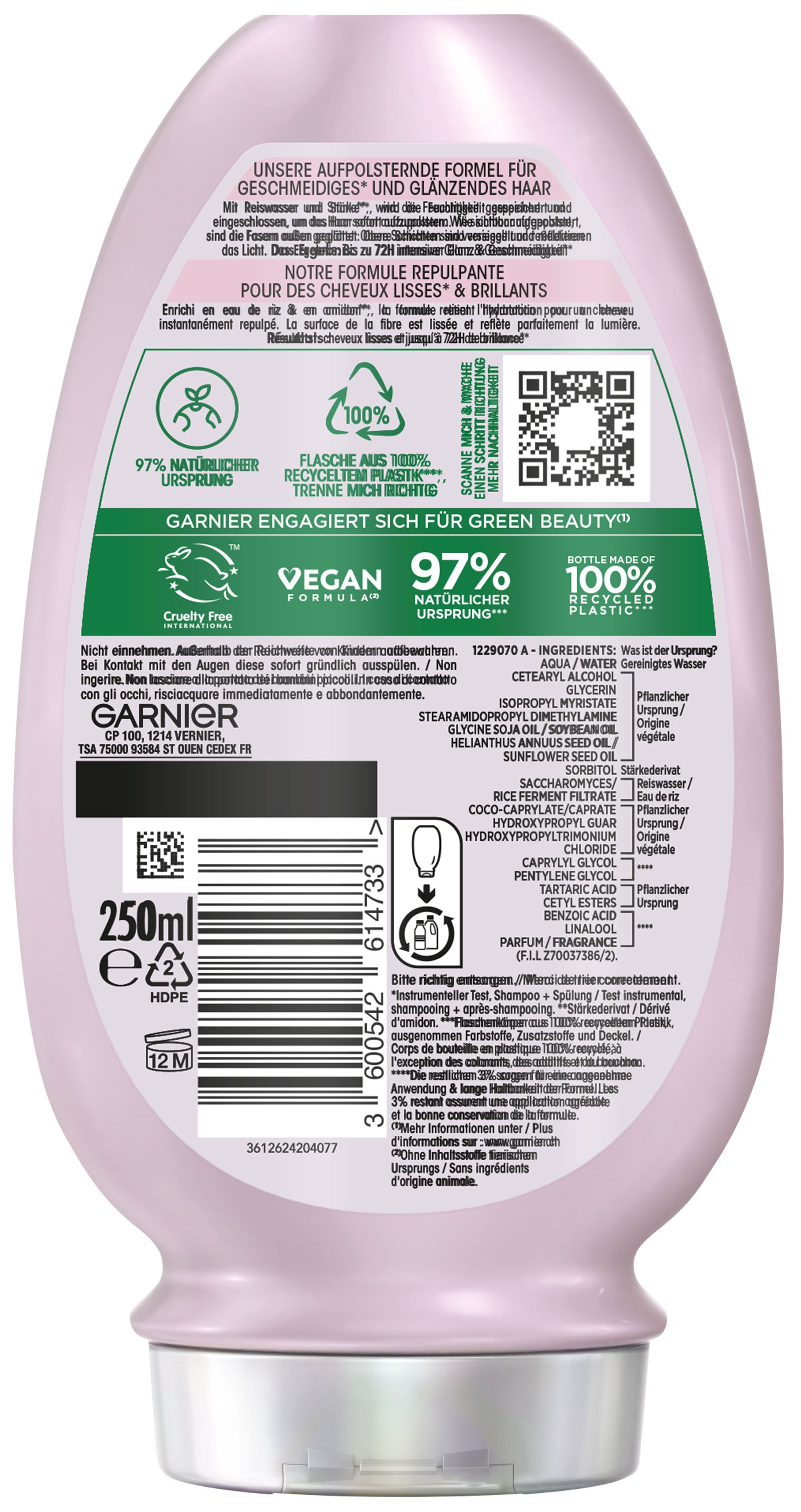 GARNIER Wahre Schätze Haarspülung<br>250 ml, Reiswasser