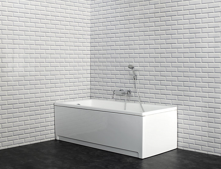 Tablier de baignoire frontal blanc 170 x 75 cm Valentin