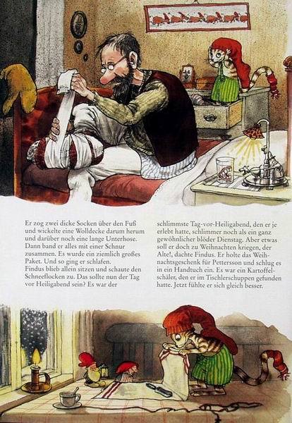 Pettersson und Findus. Pettersson kriegt Weihnachtsbesuch