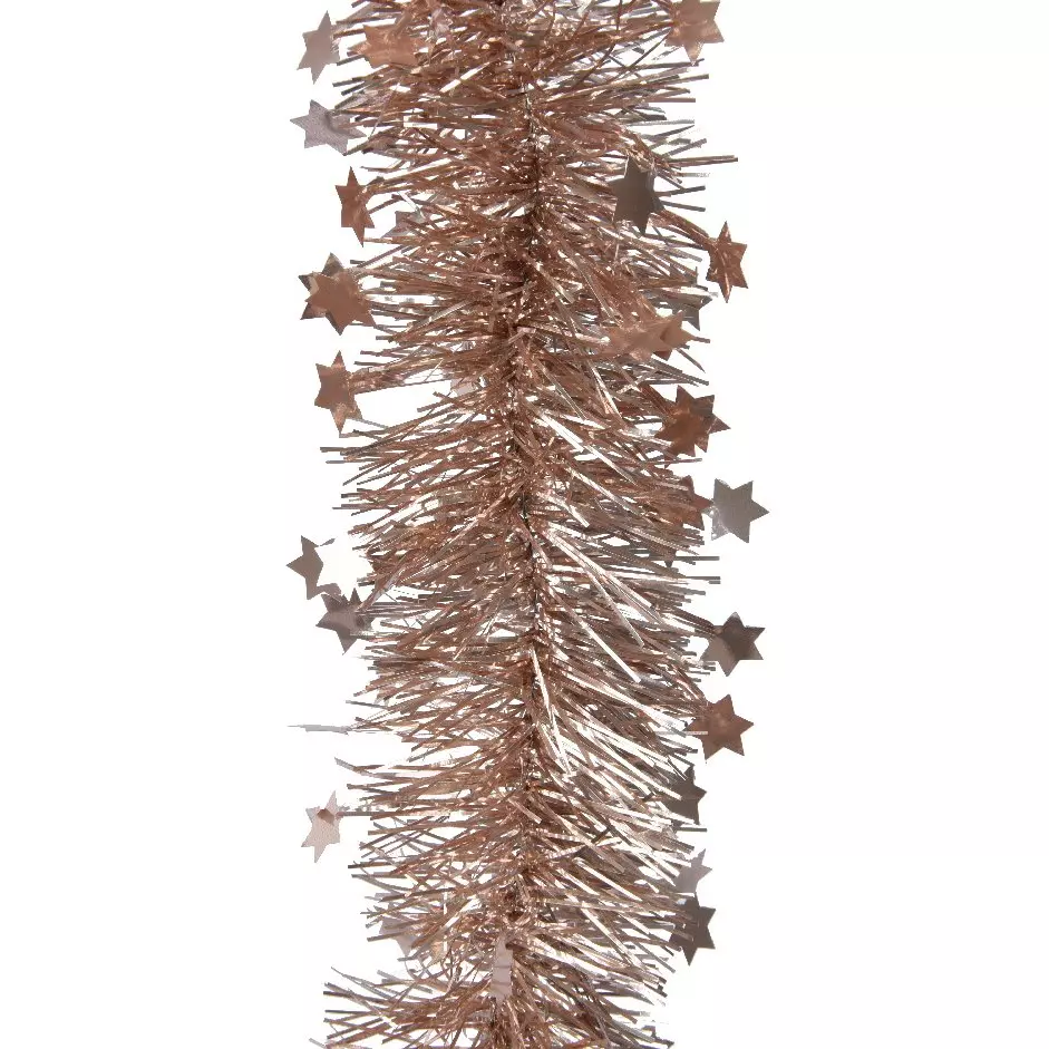 Guirlande de Noël (D9 cm) étoilée Alpine Rose pétillant