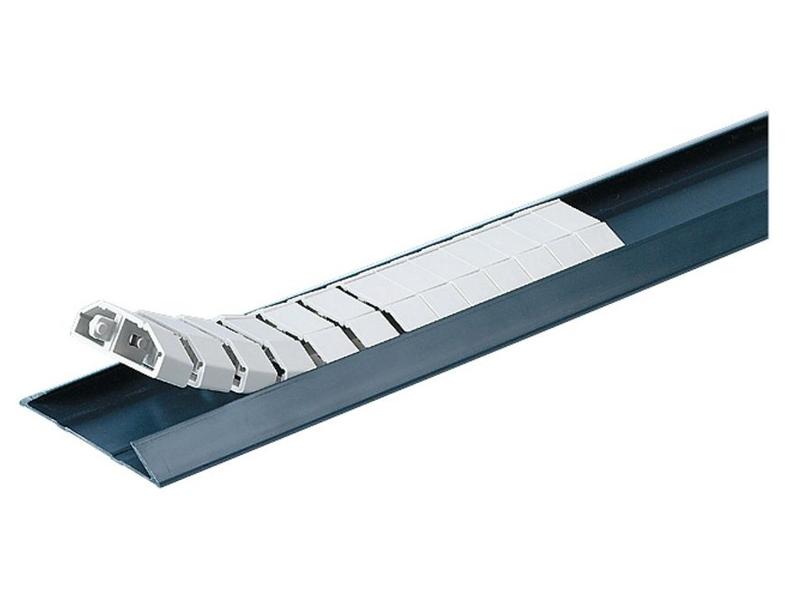 R&M Bodenschiene FLEXkanal 1 m, Anthrazit Kabelkanal mit beidseitiger Rampe, 1 m