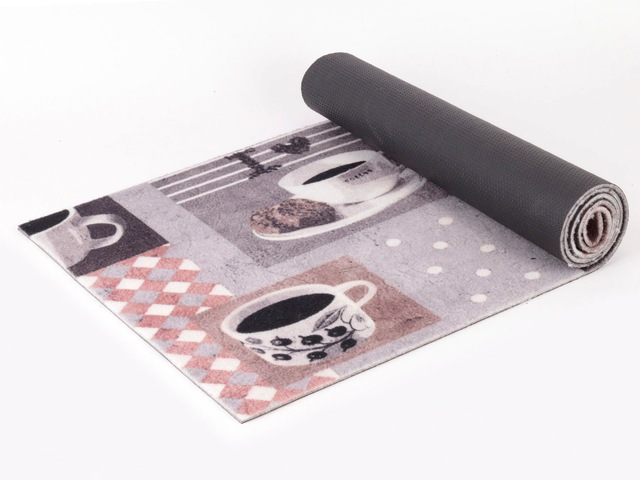 Primaflor-Ideen in Textil Küchenläufer »BON CAFE, Made in Belgium« rechteckig 5 mm Höhe mit Schriftzug & Motiv Kaffee, rutschhemmend, waschbar, Küche