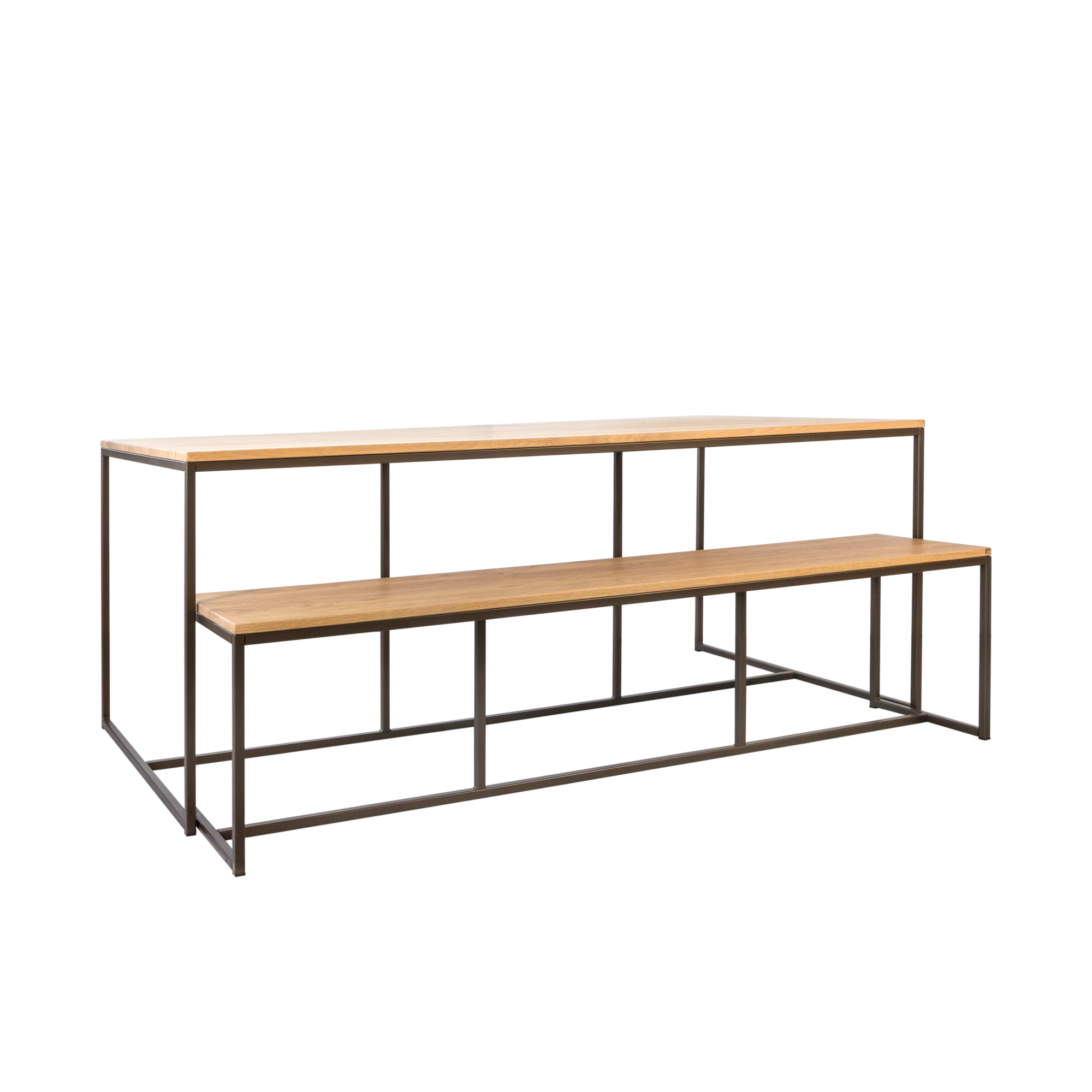 Eetkamerbank Soho Anodic bruin/eiken 174 cm