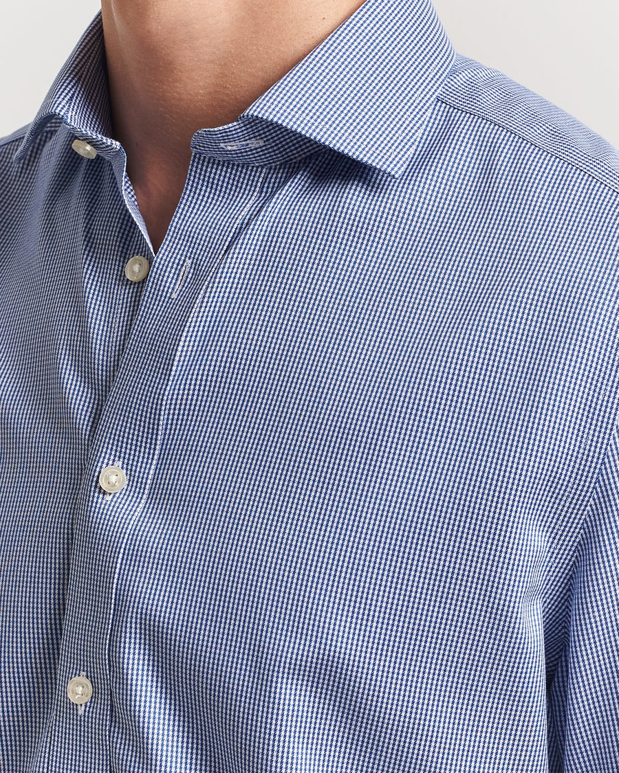 Charles Tyrwhitt Slim Fit Non Iron Puppytooth Shirt Royal Blue