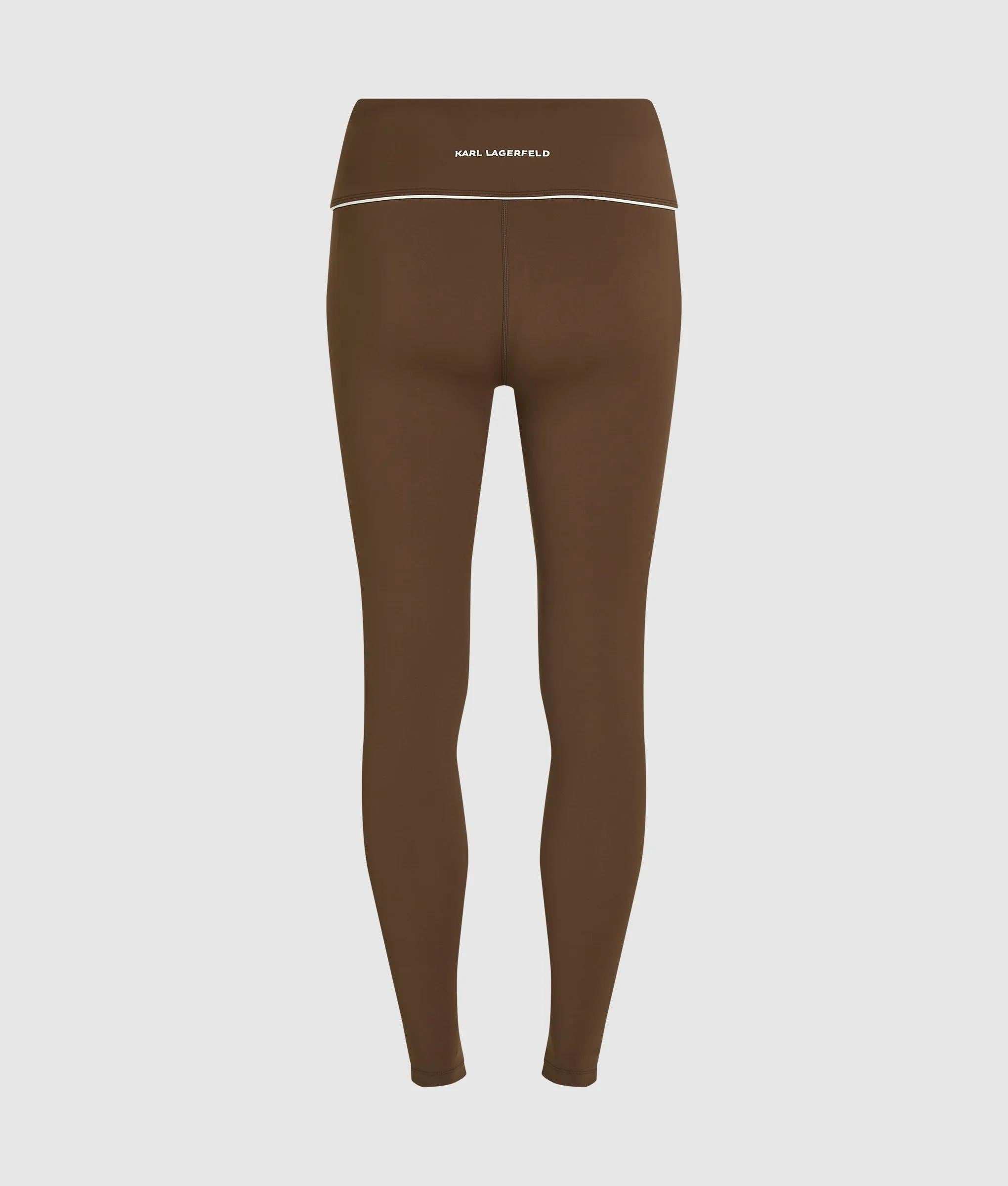 Athleisure legging met contrasterende bies