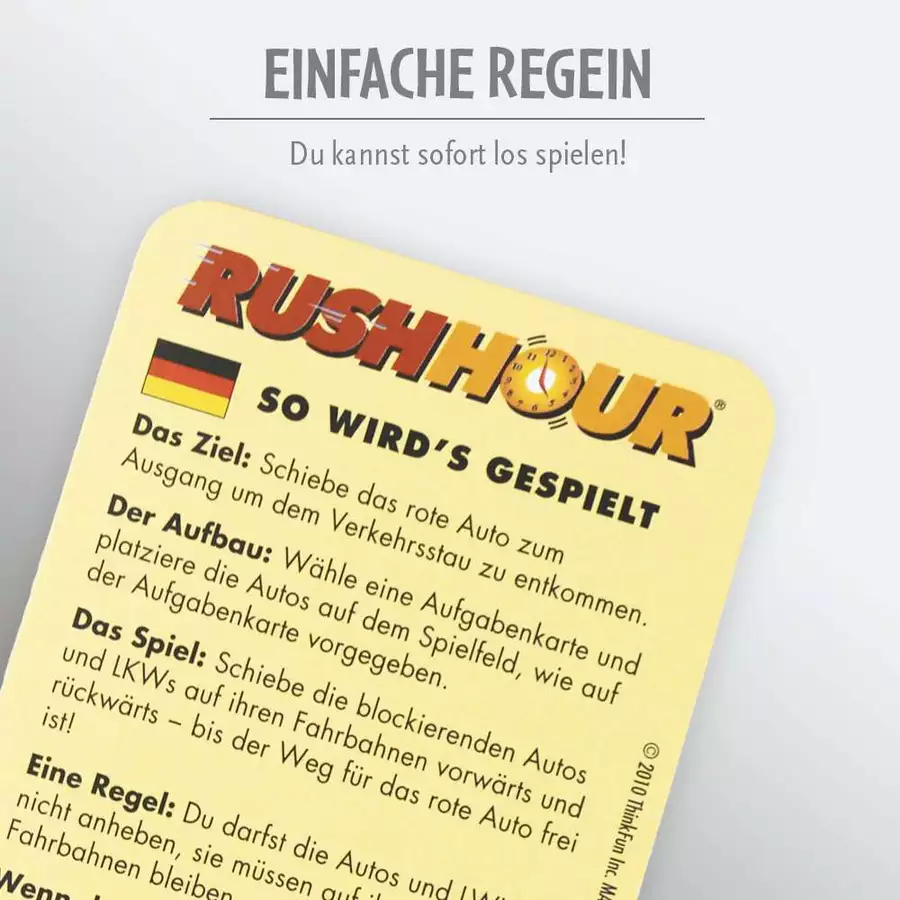 Thinkfun Rush Hour - Das geniale Stauspiel bunt