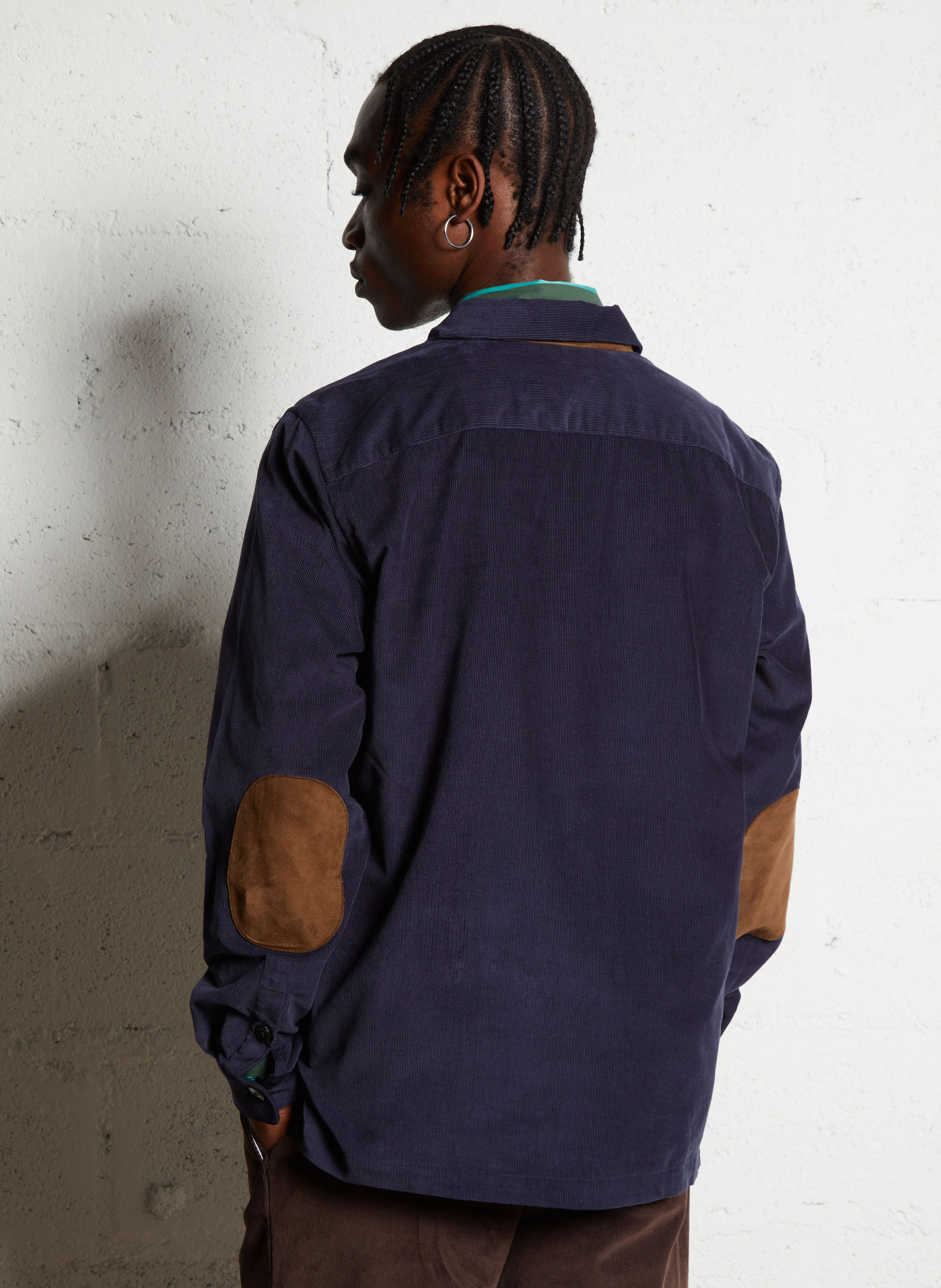 Chemise regular col classique en coton | Bleu